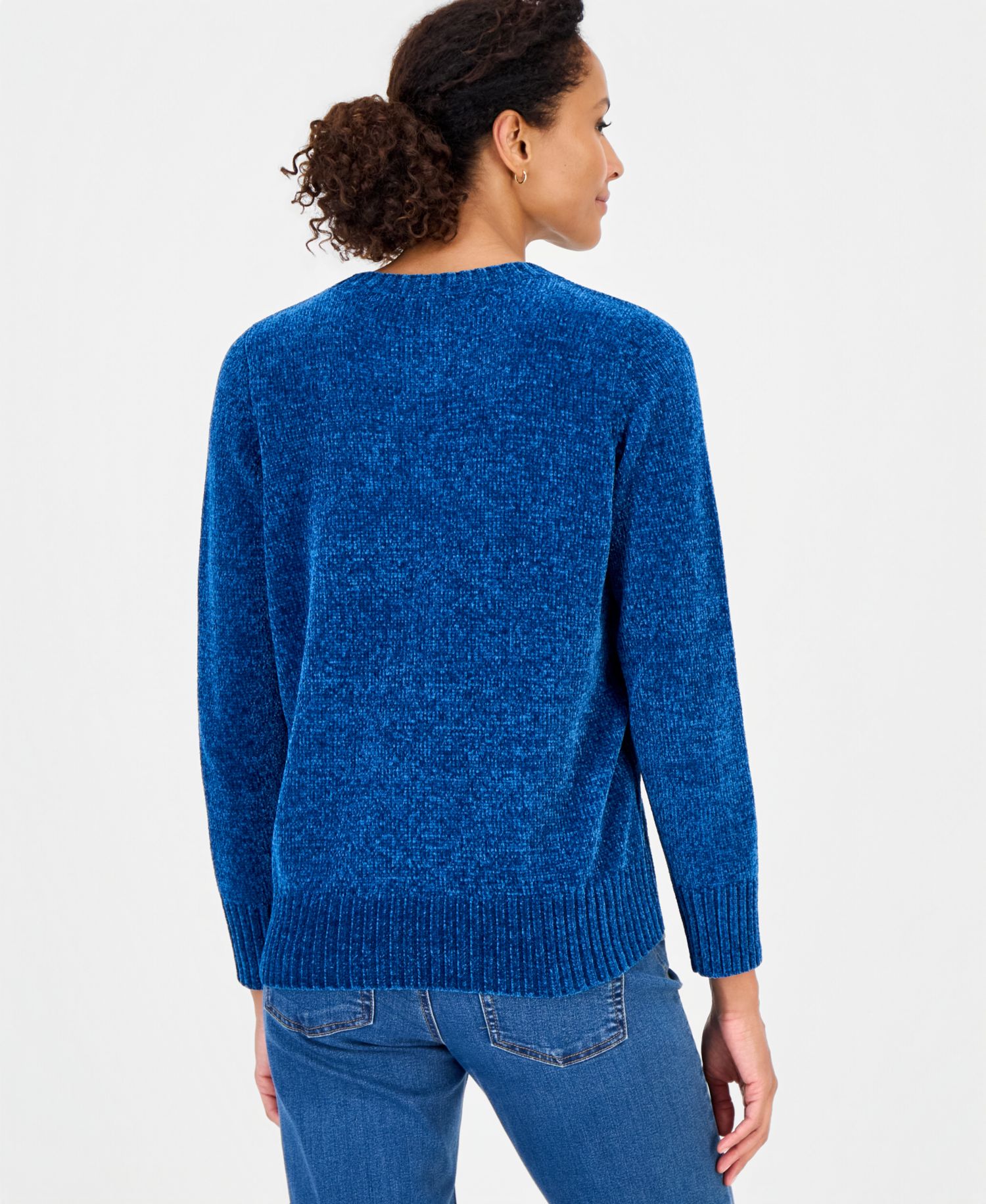 Women's Crewneck Chenille Long-Sleeve Sweater