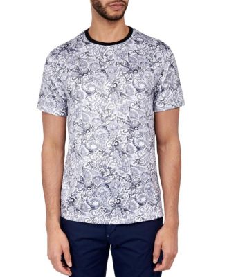Men's Regular Fit Paisley Print Performance T-Shirt