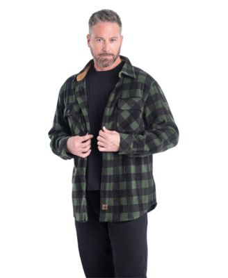 Men's Heavyweight Navigator Fleece Long Sleeve Button Up Shirt