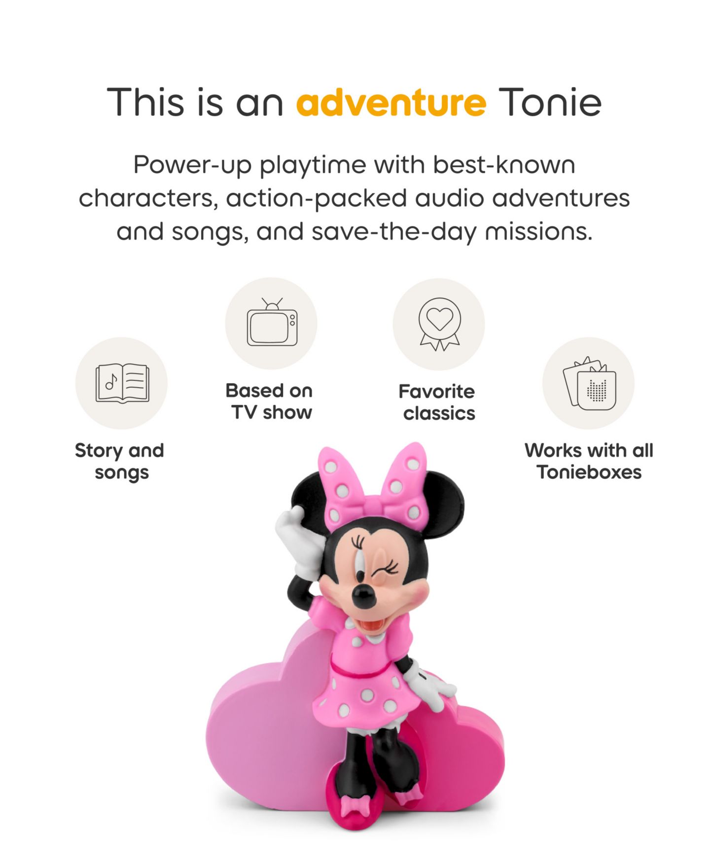 Детская фигурка Tonies Minnie Mouse Clubhouse Friendship & Problem-Solving Stories Tonie, от 1 года — фото 4