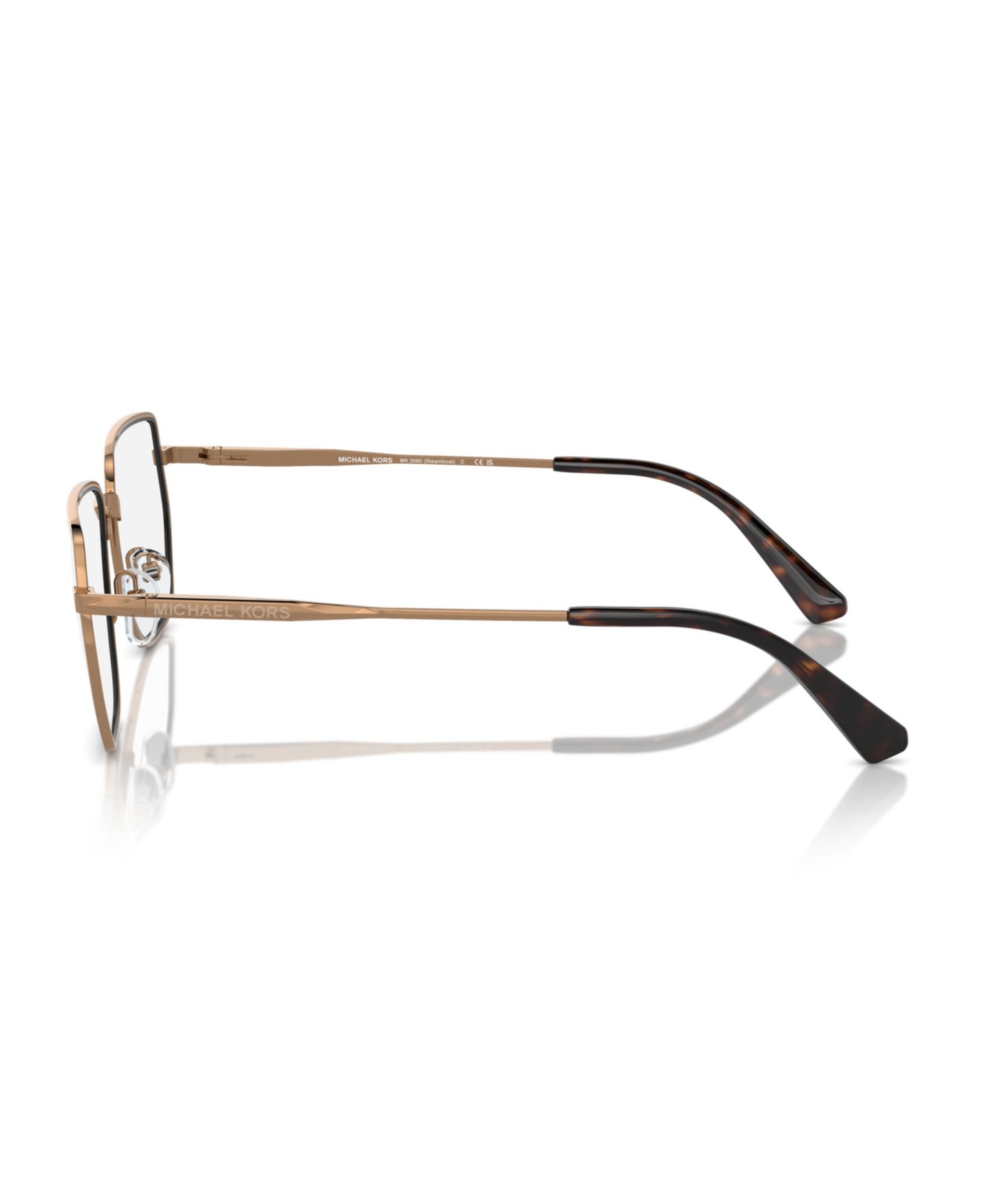 Мужские очки Michael Kors Steamboat Eyeglasses, MK3080, цвет: Блестящий золотой — фото 4