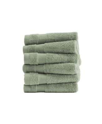6-Piece Cotton Washcloth Set, 13" x 13"