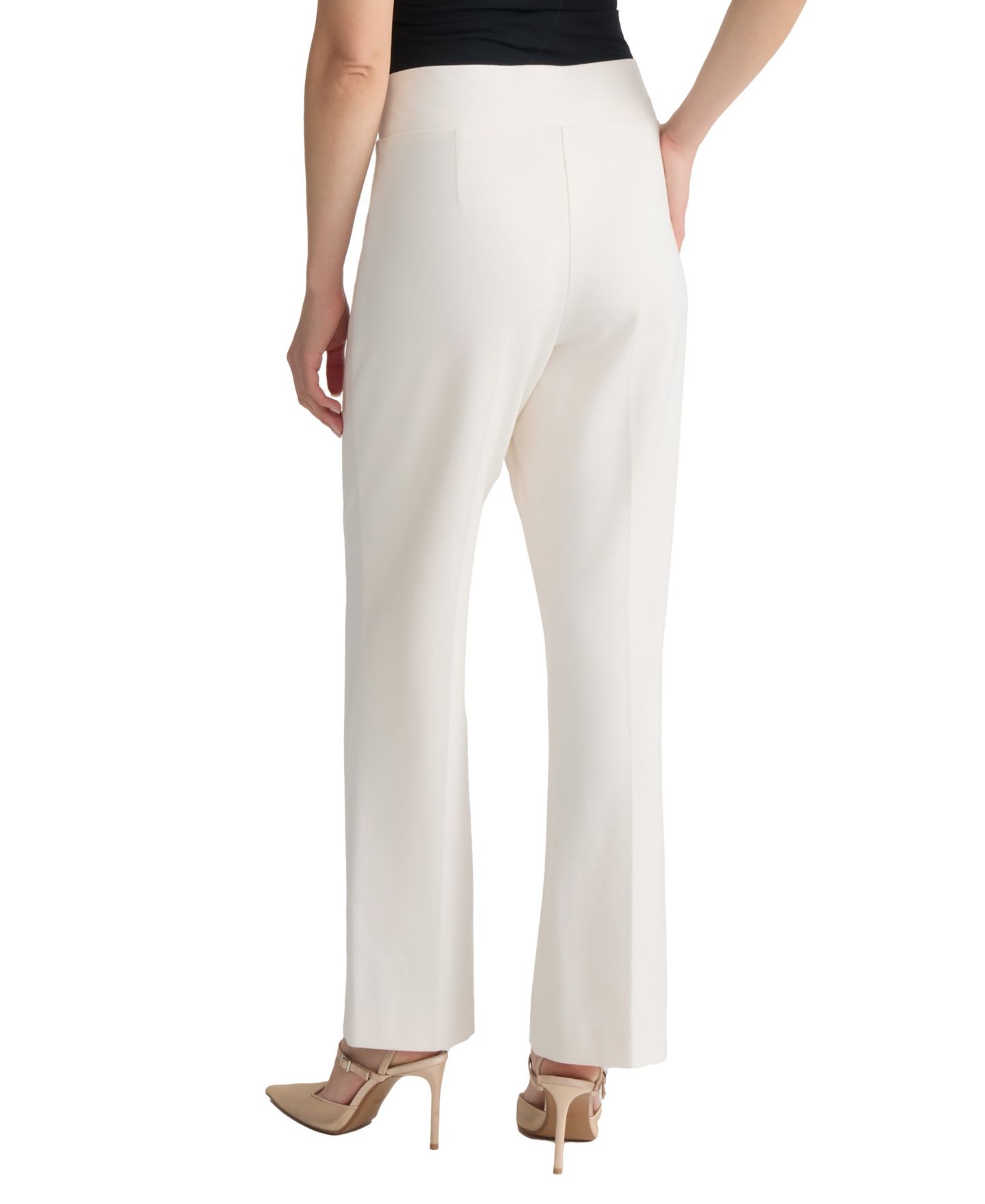 Женские брюки Jones New York Mid-Rise Pull-On Pintuck Trouser, цвет: Белый песочный — фото 3