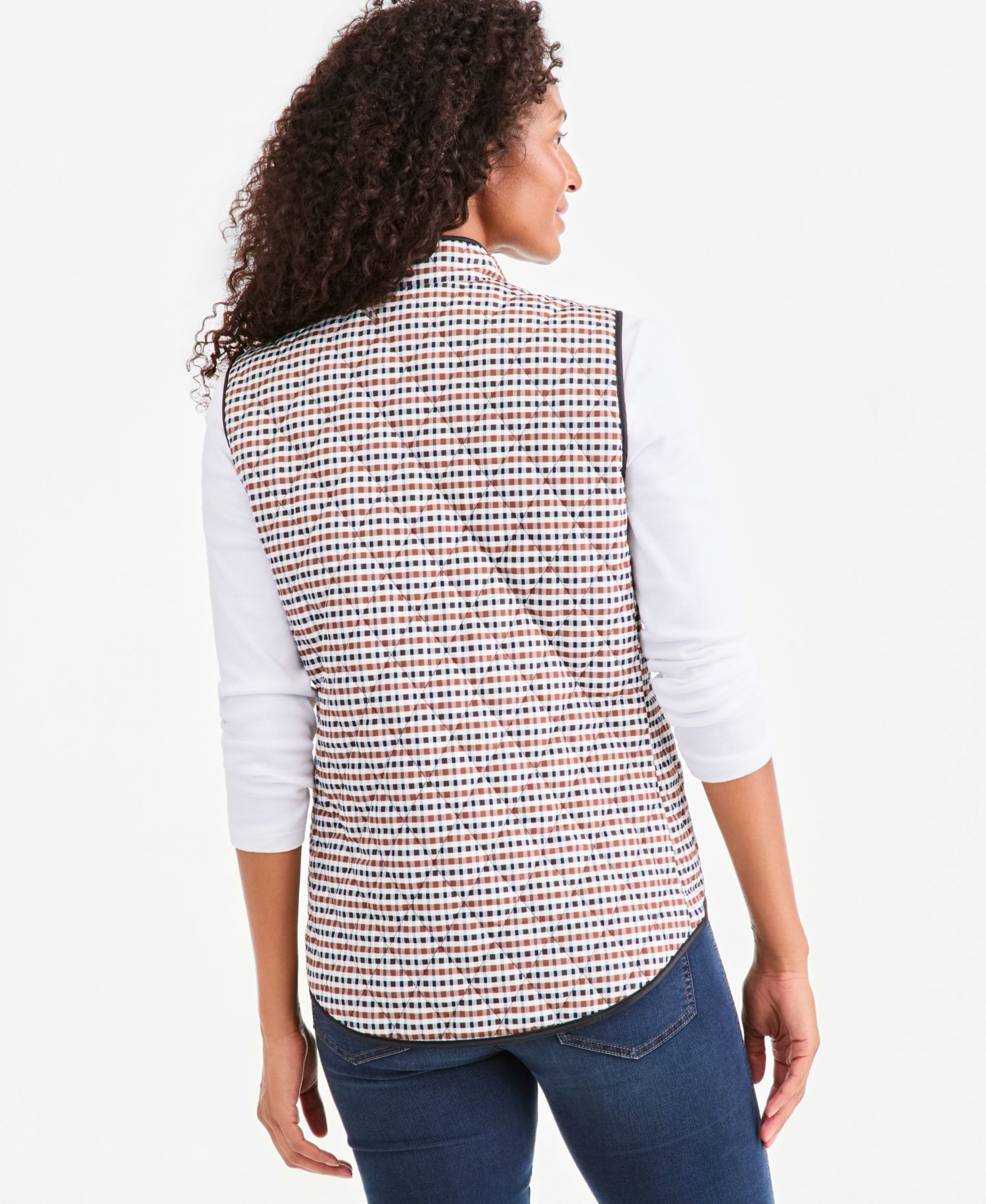 Petite Quilted Plaid Puffer Vest, Macy's Exclusive