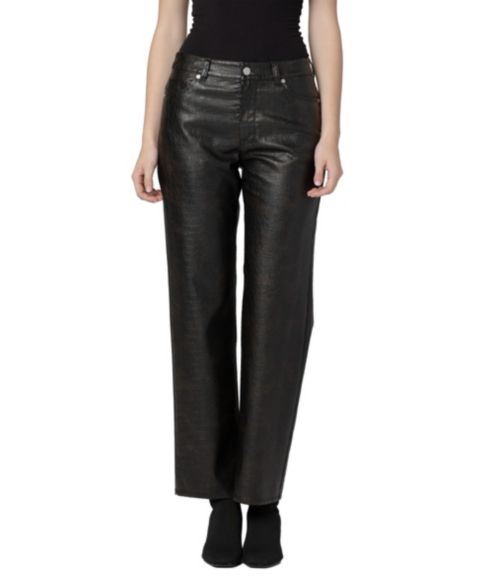 Женские брюки Blank NYC Crocodile Tears Crocodile-Embossed Mid-Rise Straight-Leg