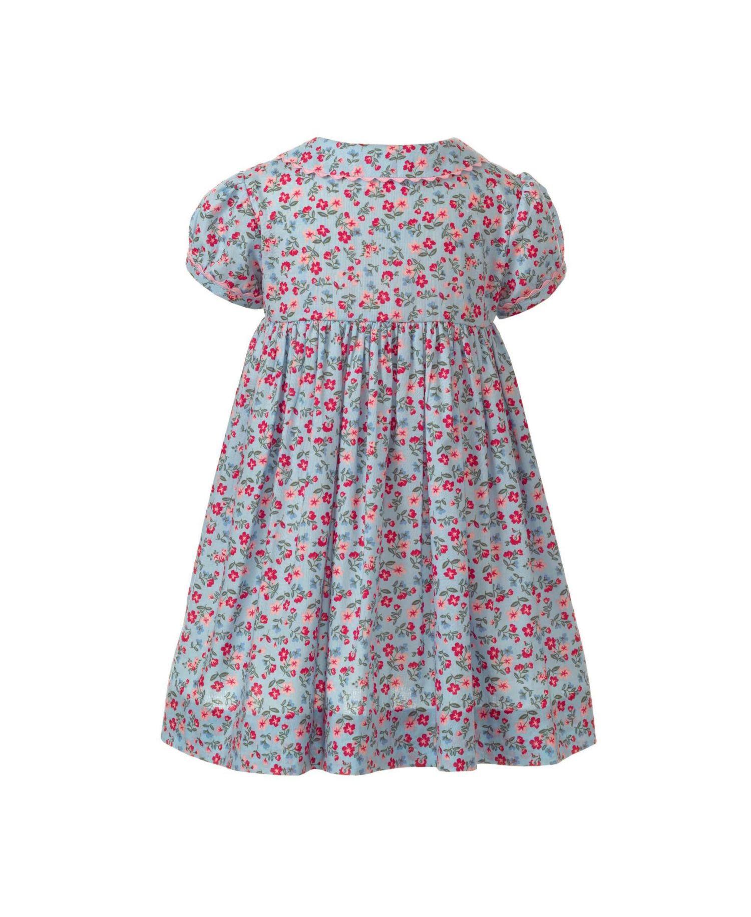 Baby Girls' 6M-24M Floral Button-front Dress