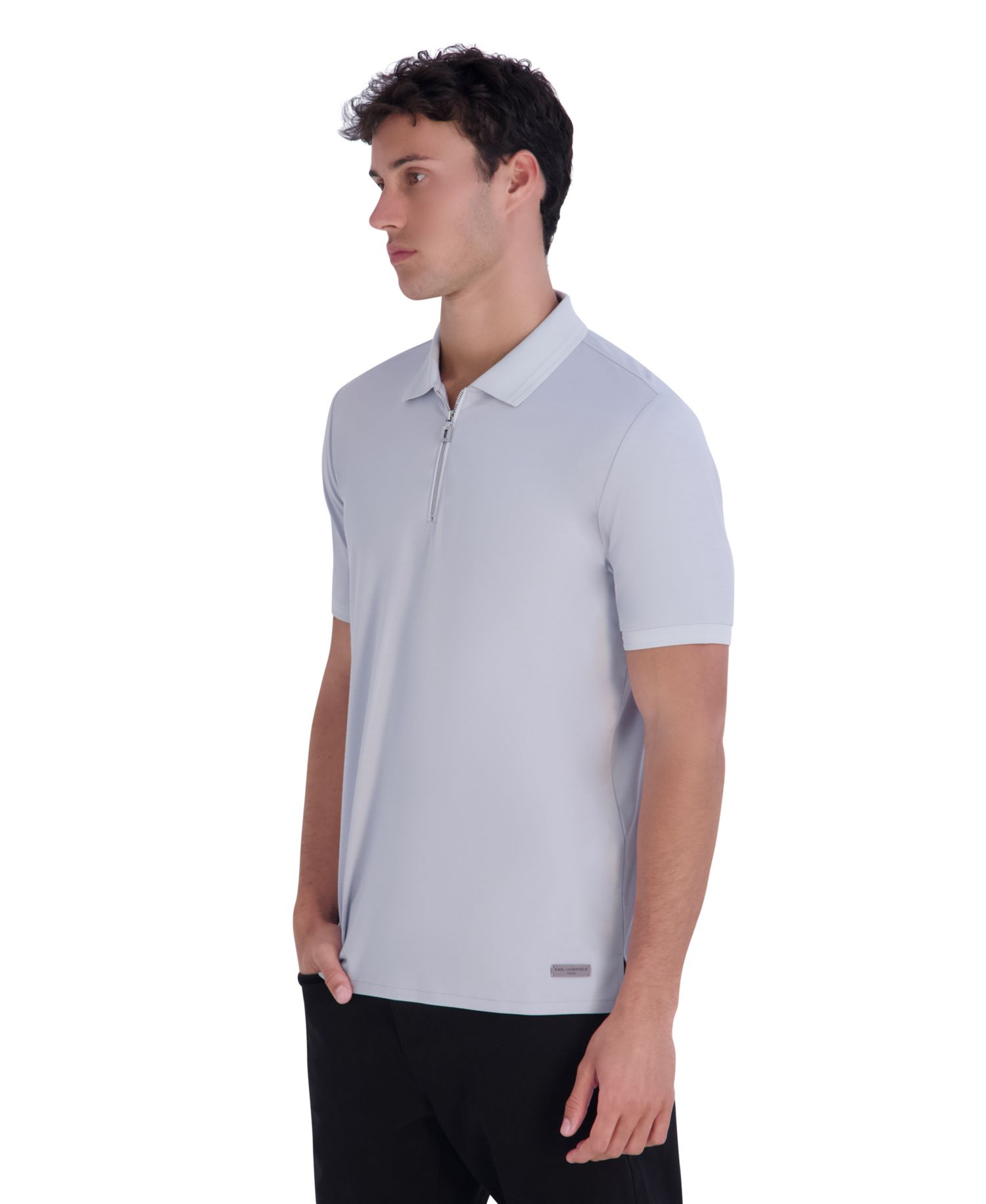 Men's Quarter-Zip Precision Ponte Polo Shirt
