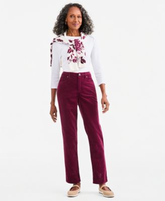 Women's High-Rise Straight Corduroy Jeans