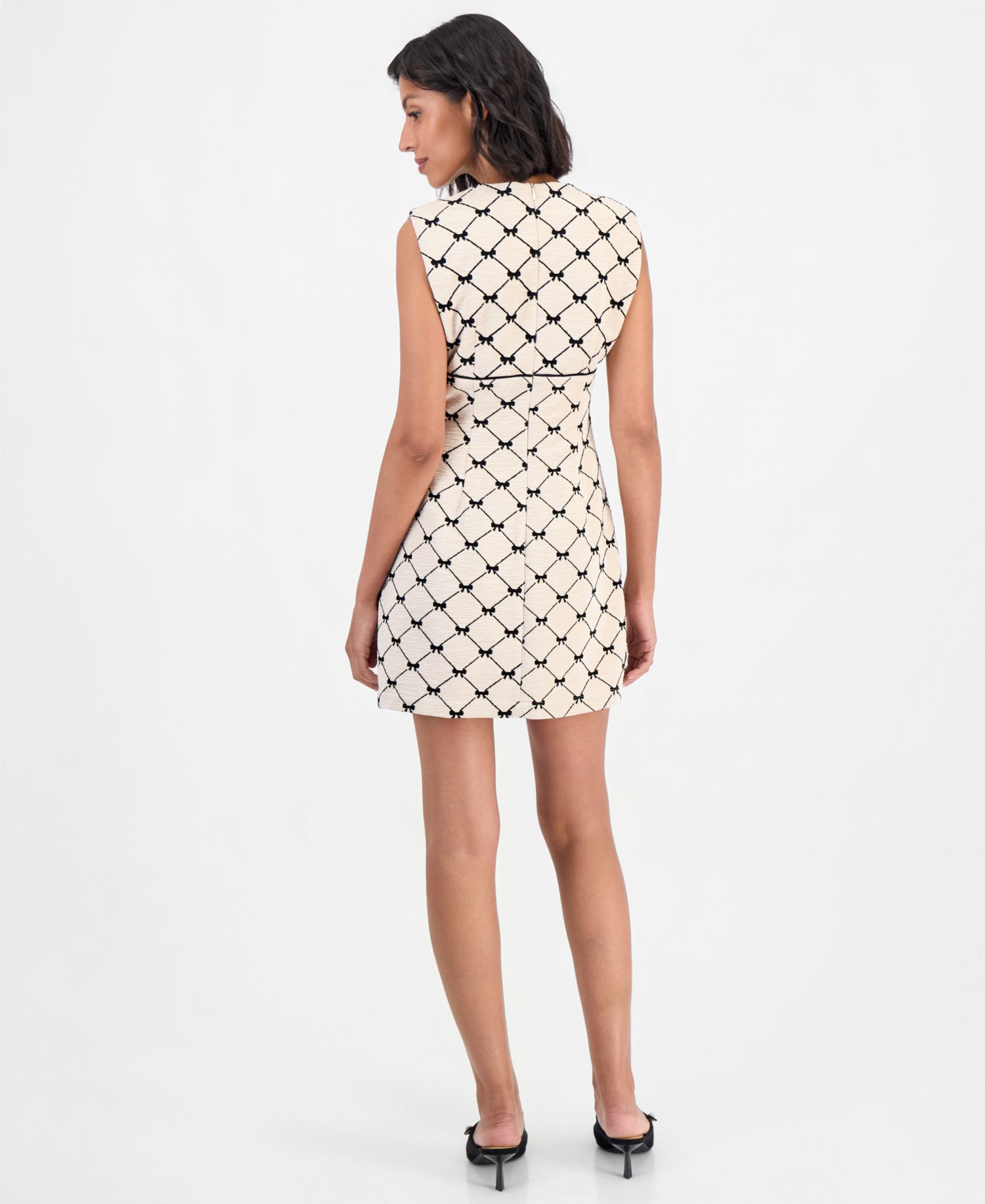 Women's Margie Bow Geometric-Print Mini Shift Dress
