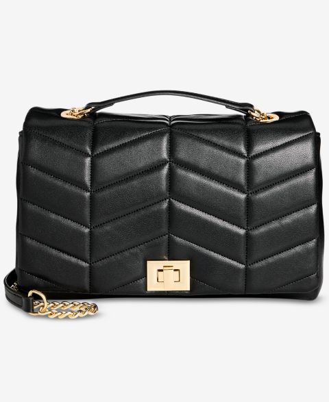 Женская сумка I.N.C. International Concepts Soft Ajae Solid Quilted Shoulder, цвет: Чёрный