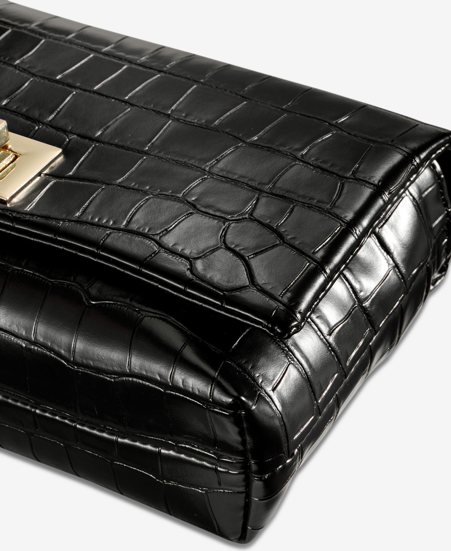 Mini Ajae Croco-Embossed Crossbody Bag
