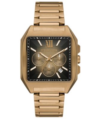 MICHAEL Men's Hayes Chronograph Beige Gold-Tone Stainless Steel Watch 40mm