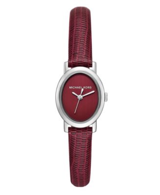 MICHAEL Women's Maude Three-Hand Oxblood Leather Watch 21mm