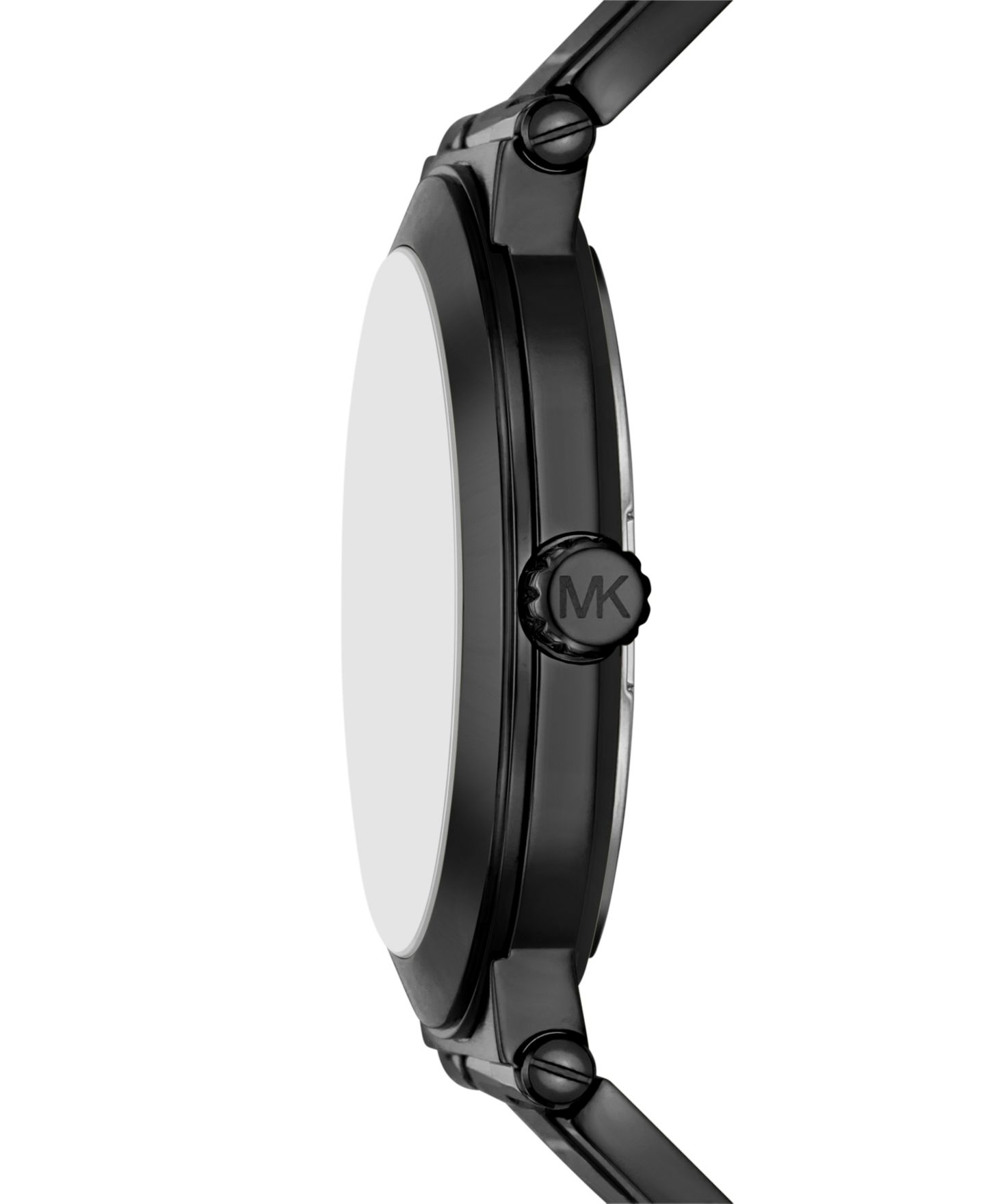 Мужские часы Michael Kors MICHAEL Billie Three-Hand Black Stainless Steel Watch 44mm — фото 3