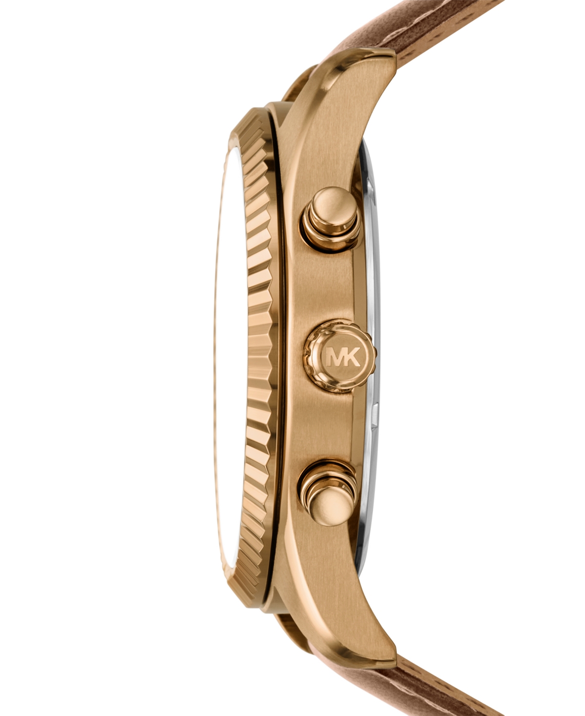 Michael Michael Kors Men's Lexington Chronograph Brown Leather Watch 44mm