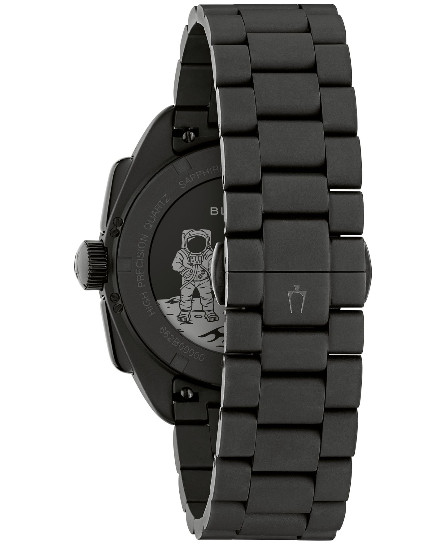 Мужские часы Bulova Limited Edition Lunar Pilot "Black Hole" Black Stainless Steel Bracelet Watch 41.2mm — фото 4