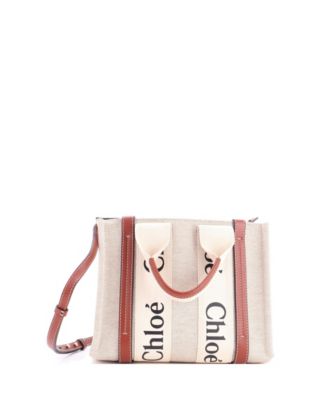 Small Woody Tote Canvas with Leather