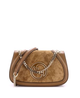 Small Blondie NM Chain Flap Bag Suede and Leather