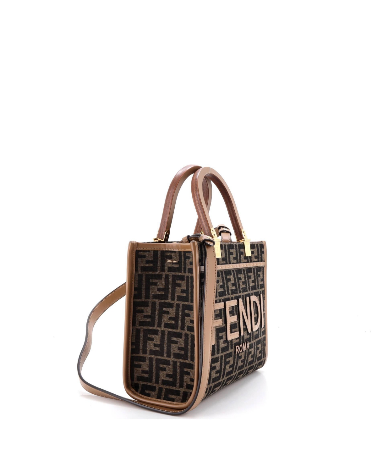 Pre-Owned Fendi Small Sunshine Shopper Tote Zucca Canvas