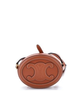 Mini Triomphe Oval Crossbody Bag Leather