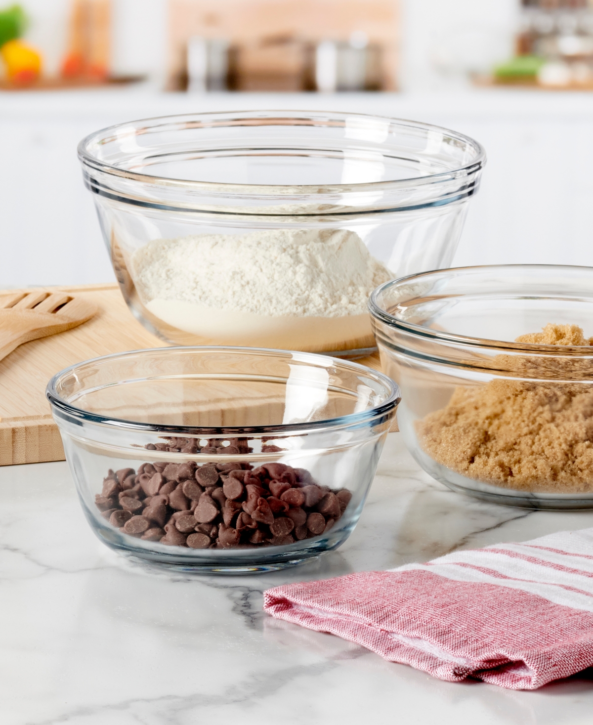 Anchor Hocking Essentials Set of 3 Mixing Bowls