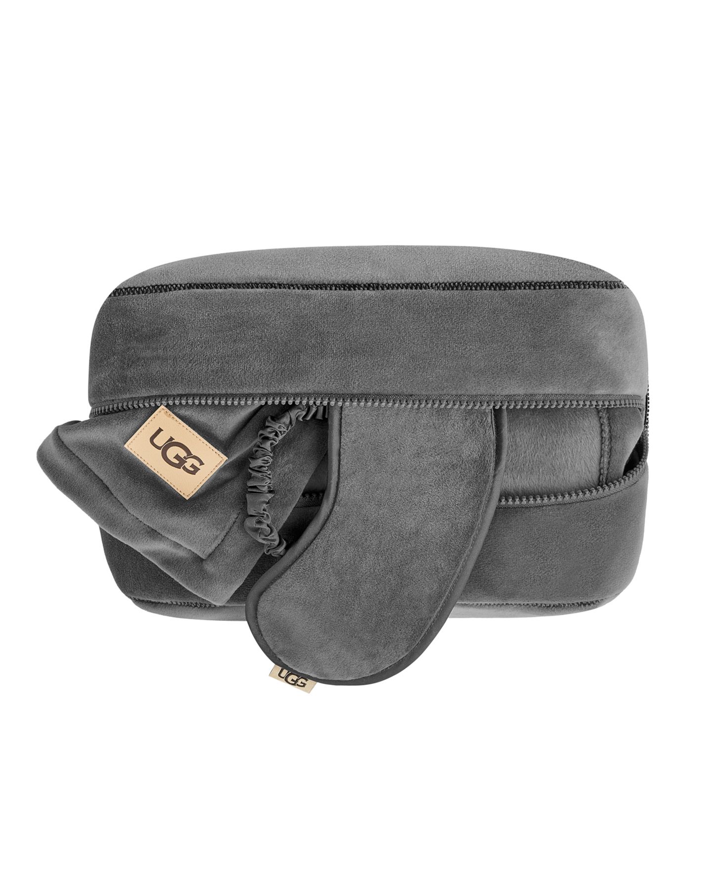 Пледы UGG® Raegan 3-Piece Throw, Eye Mask and Case Gift Set, цвет: Угольный — фото 3