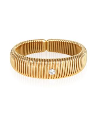 Yellow Gold Diamond Vintage Tubogas Bracelet
