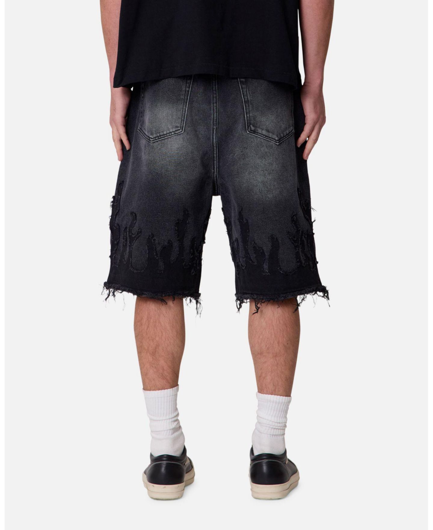 Мужские шорты mnml Baggy Flame Denim Shorts, цвет: Чёрный — фото 4