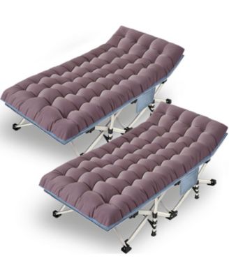 2 Pack Camping Folding Bed Sleeping Mattress Portable Heavy Duty