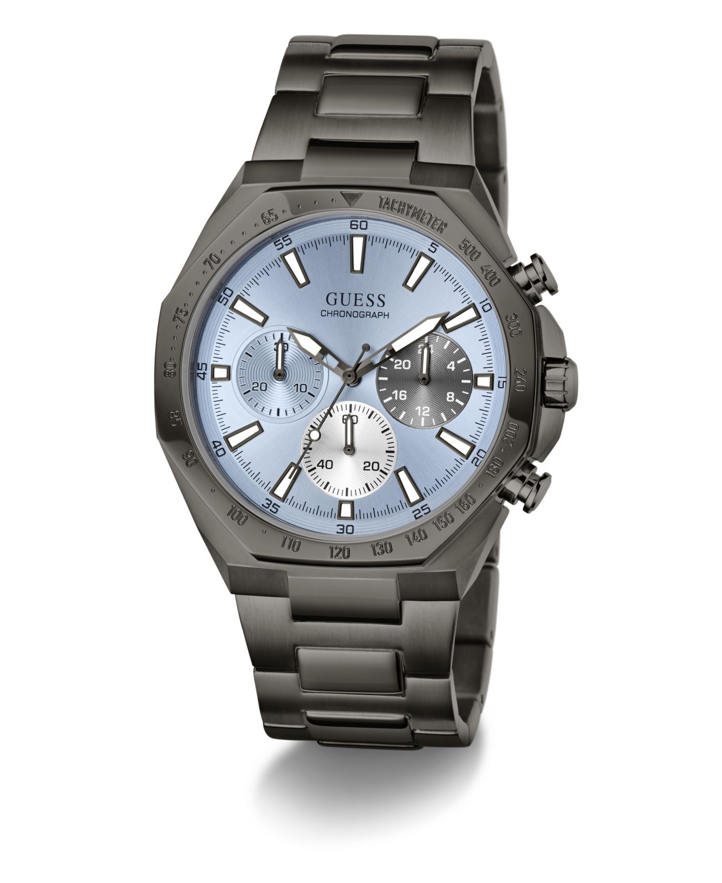 Мужские часы GUESS Quartz Gunmetal Stainless Steel 42mm — фото 4