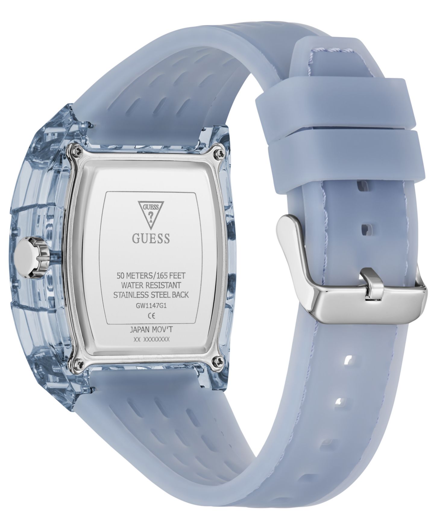Мужские часы GUESS Quartz Blue Silicone Strap Watch 42mm — фото 2