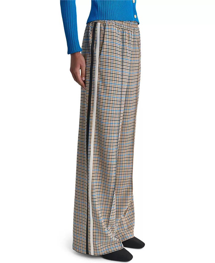 Women's Plaid Wide-Leg Pull-On Pants - thumbnail 3