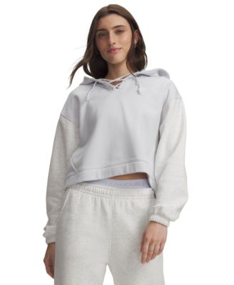 Women's Rival Fleece Lace-Up Cropped Hoodie