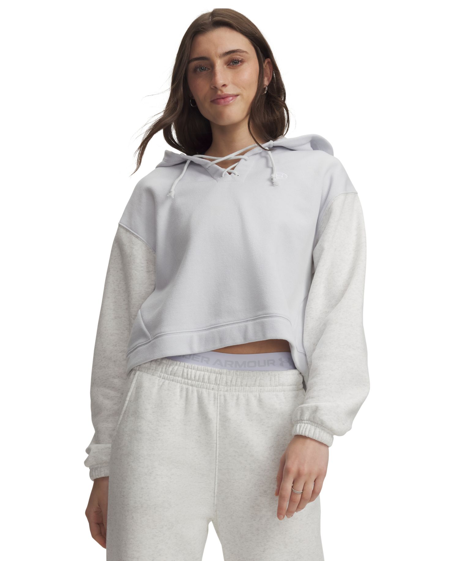 Women's Rival Fleece Lace-Up Cropped Hoodie