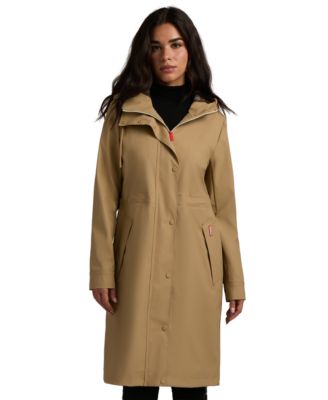 Women's Darcy Hooded Long Rubberized Anorak Coat