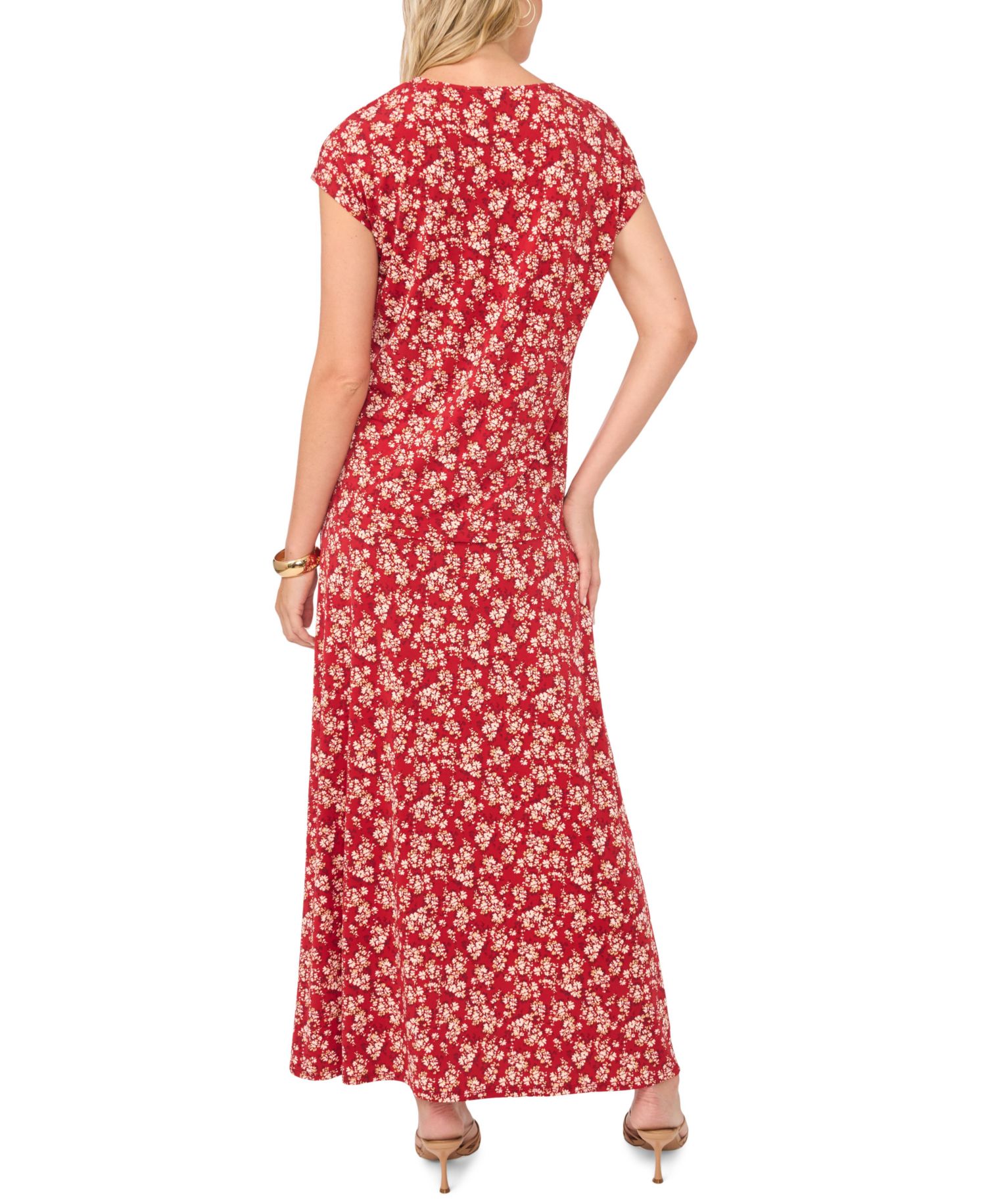 Women's Floral V-Neck Short-Sleeve T-Shirt