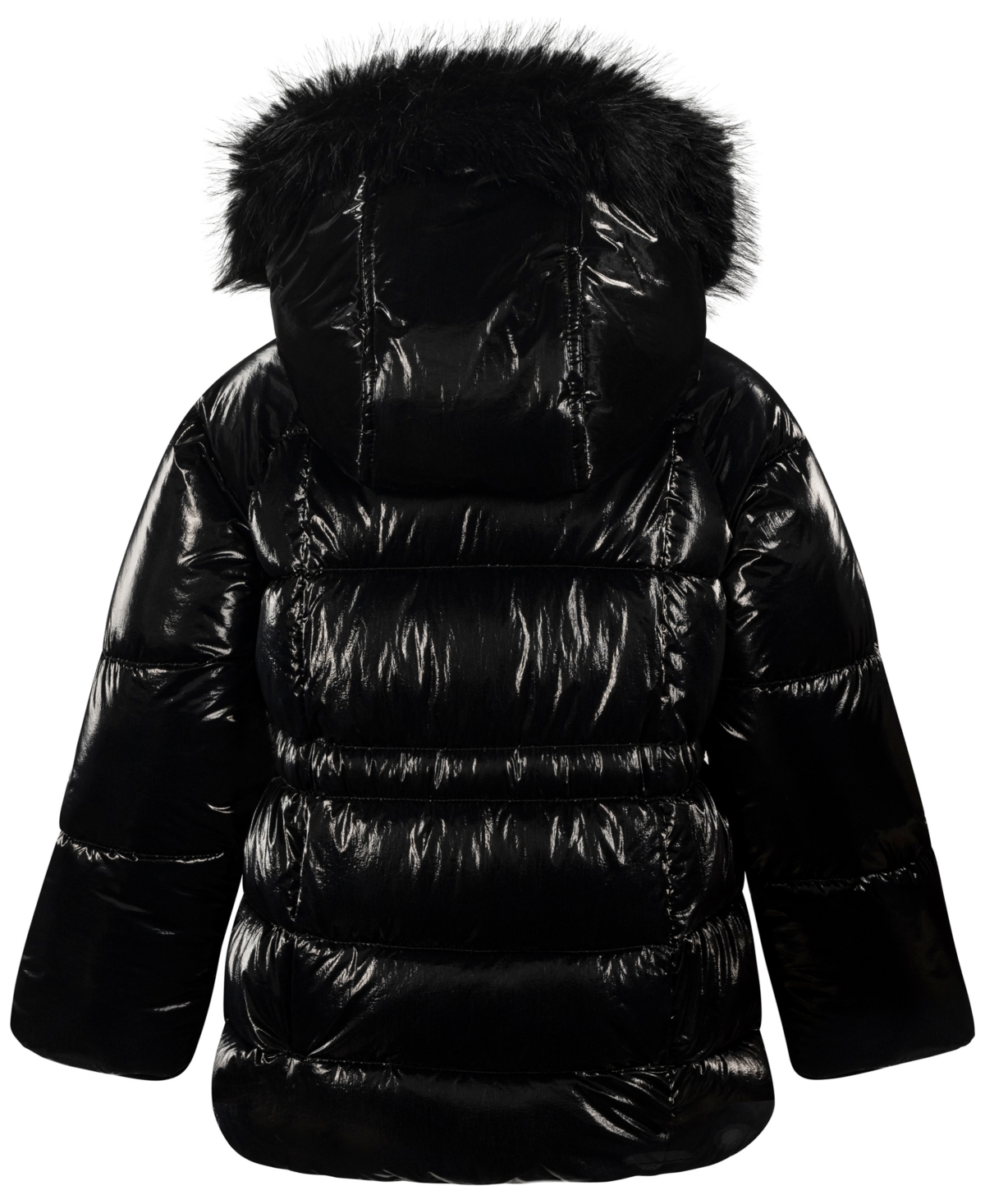 S Rothschild & Co Toddler Girls' 2T-5T Long-Sleeve Shimmer Box Quilt Anorak