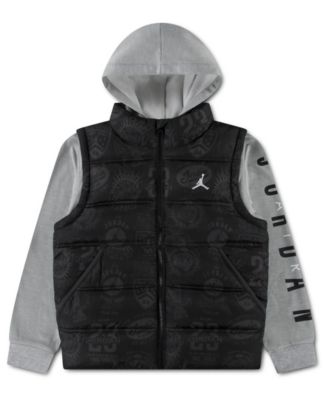 Boys' 8-20 Layered-Look Hooded Jacket