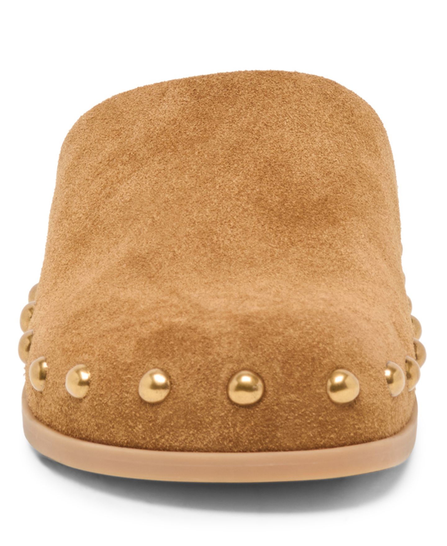 Женские сабо Dolce Vita Joney Studded Slip-On Clog Mules, цвет: Коричневый замшевый — фото 7