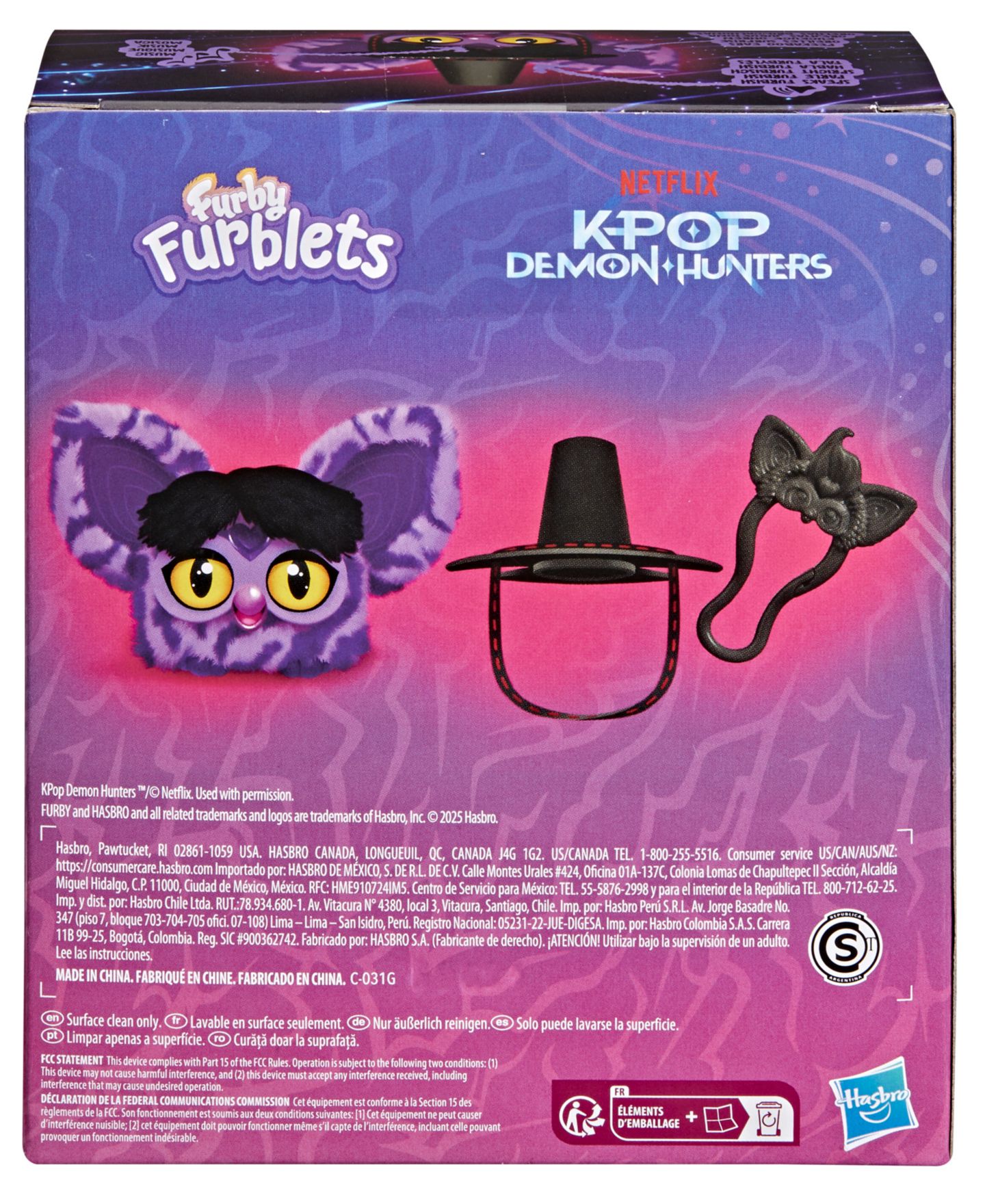 Детская мягкая игрушка Furby KPop Demon Hunters Saja Boy Demon Mini Interactive Plush — фото 4