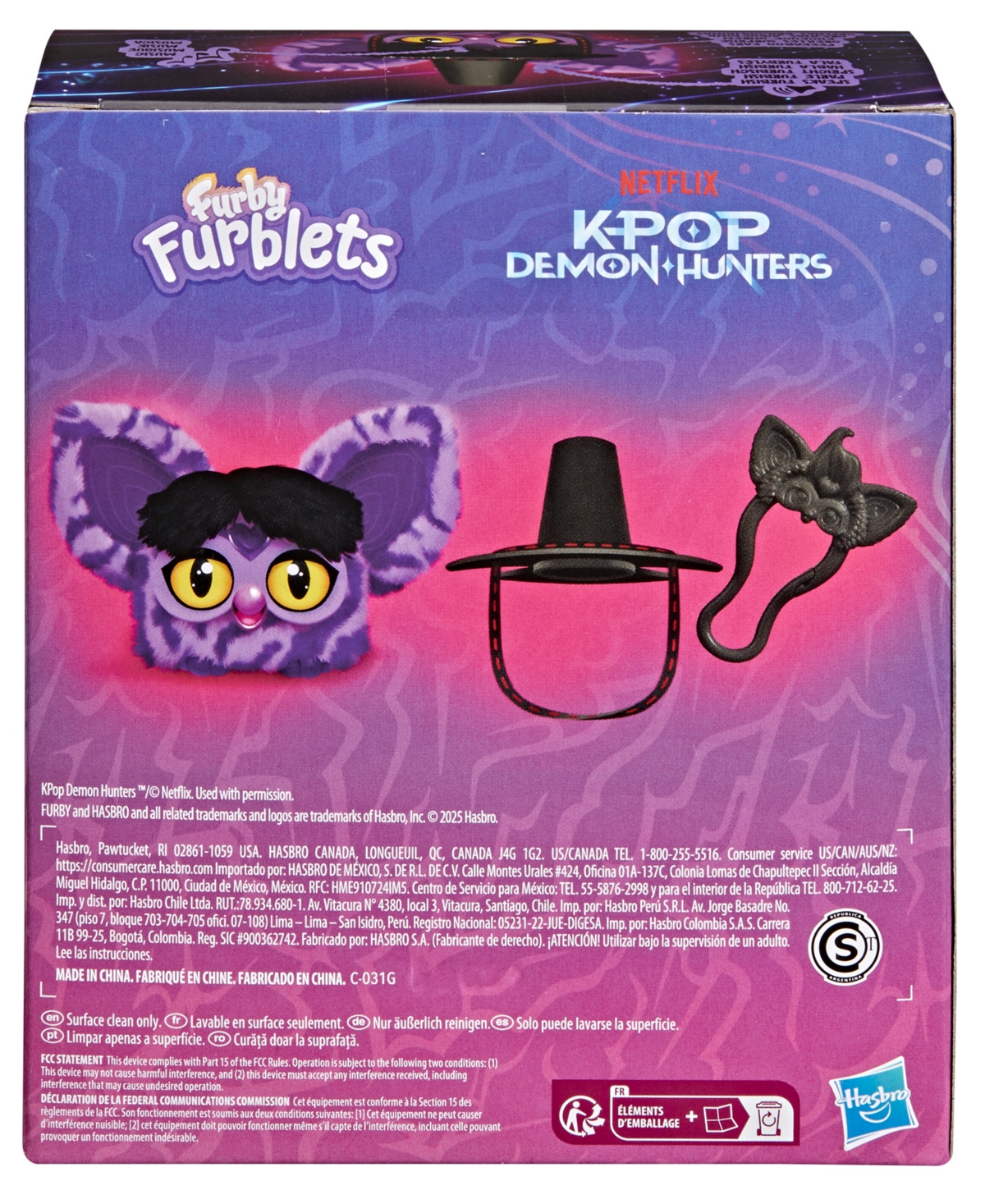 Furby KPop Demon Hunters Saja Boy Demon Mini Interactive Plush