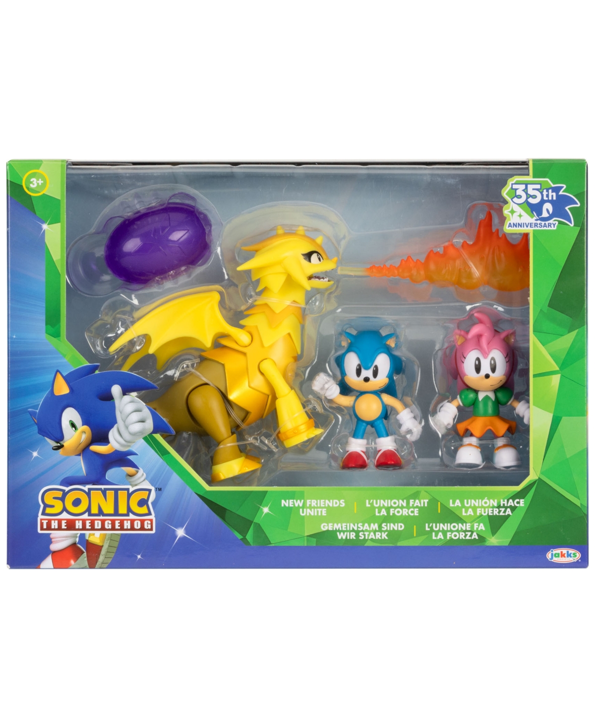 Sonic the Hedgehog 2.5" 3-Piece Diorama Set, Ages 3+