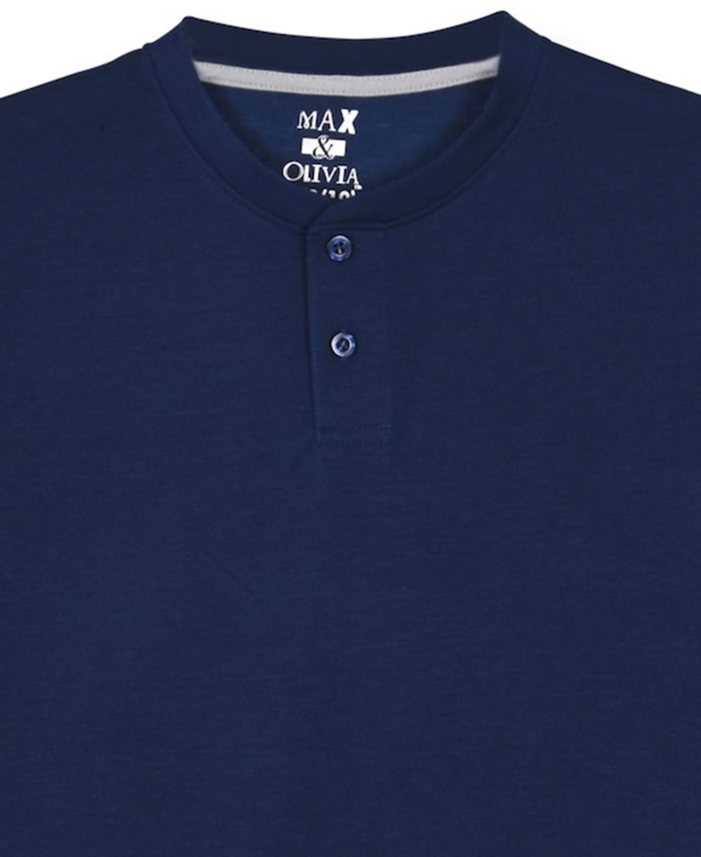 Max & Olivia Boys' 6-18 Henley Top and Navy Plaid Pants Pajama, 2-Piece Set, цвет: Тёмно-синий — фото 4
