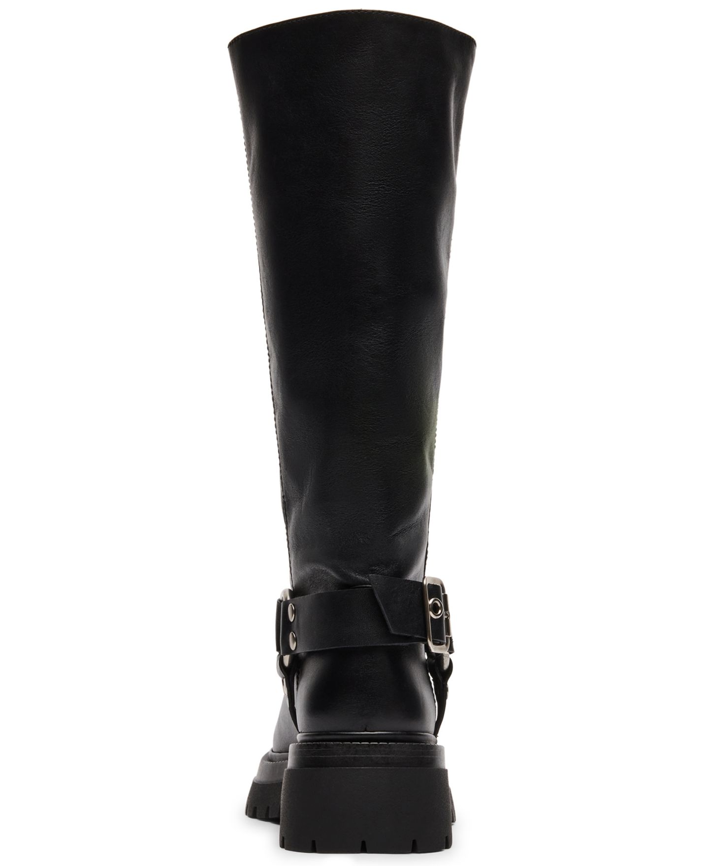 Женские ботинки Steve Madden Everest Platform Lug-Sole Engineer Tall, цвет: Чёрный — фото 3