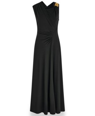 formal black evening dresses High-Neck Long Prom Dress with Gold Beads Black / 8 Size:20/22 Summer Dresses Long Casual Style-Color-Dim:AD3D106149_AG963_M Key Features