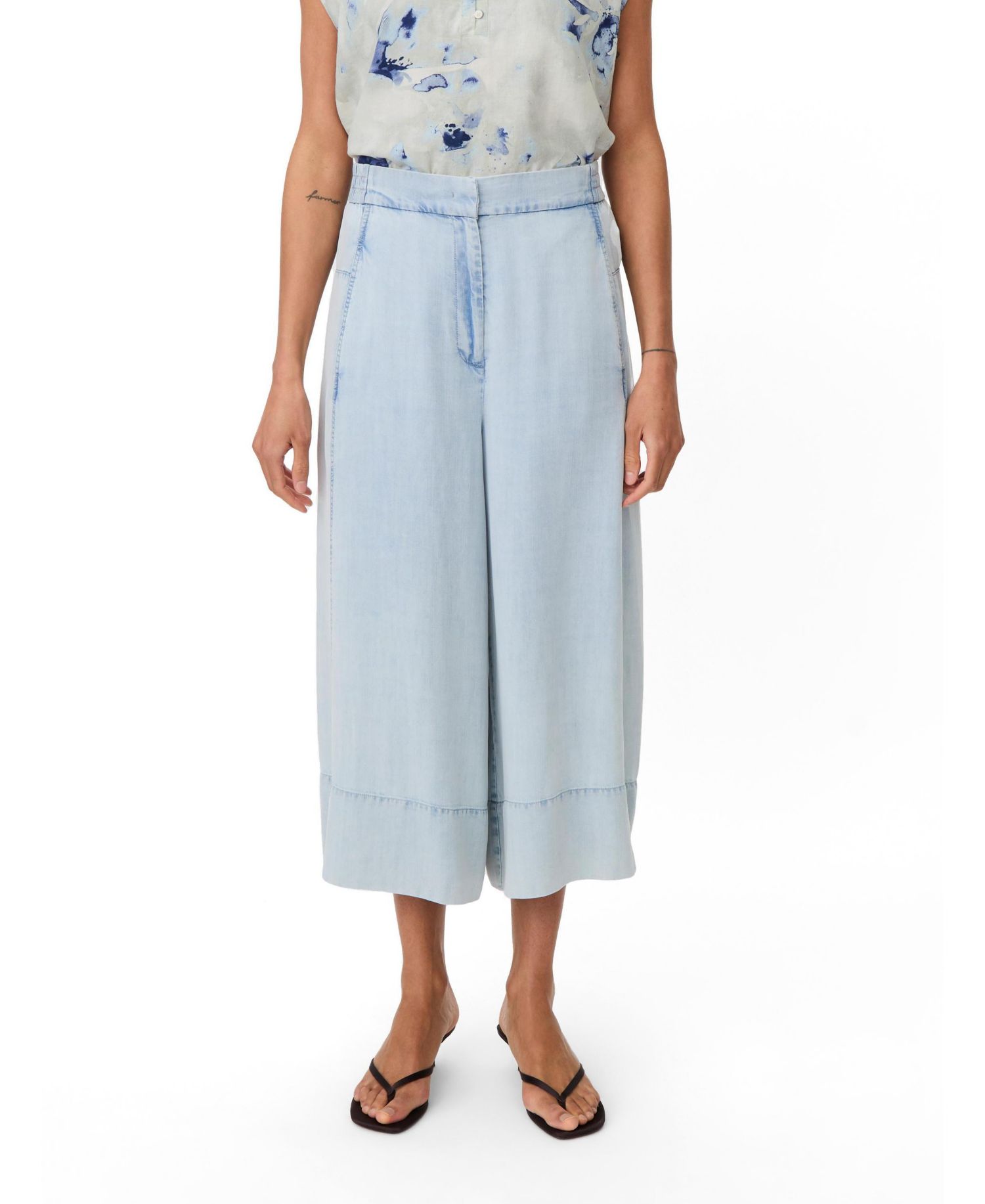 Women's Maportia Denim Wide-Leg Culotte Trouser