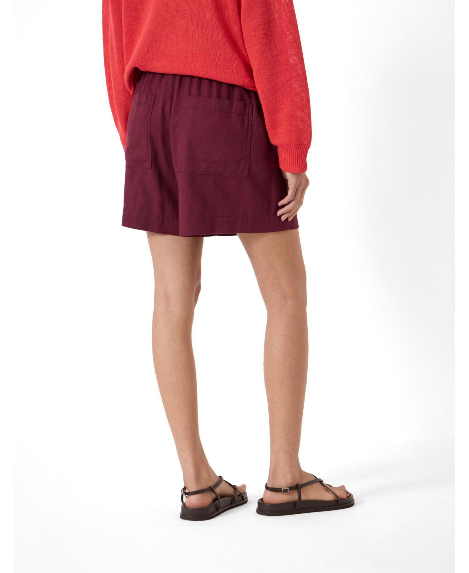 Women's Luce Pull-On Linen-Blend Elastic-Waist Shorts, 5.5" Inseam