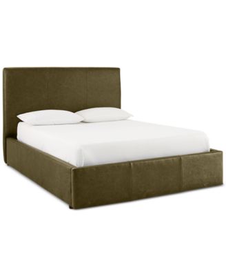 Tivie Queen Leather High-Headboard Bed