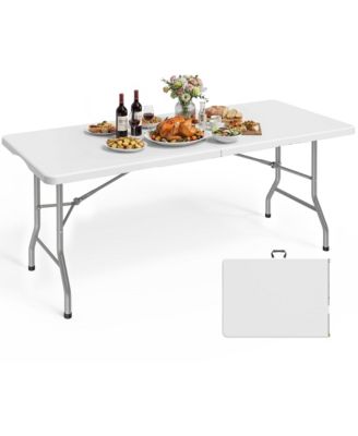 6Feet Folding Table Portable Camping Party Picnic Handle Lock