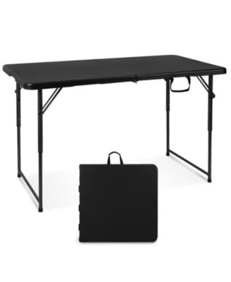 4Feet Folding Table Portable Heavy Duty Adjustable Height